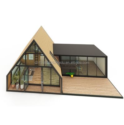 Cuadro de acero moderno acero galvanizado doblado 180g Casa prefabricada pequeña para vacaciones familiares u hotel