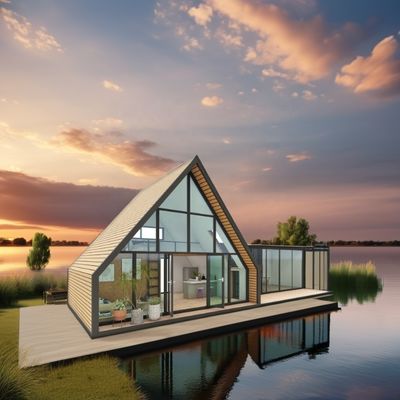 Cuadro de acero moderno acero galvanizado doblado 180g Casa prefabricada pequeña para vacaciones familiares u hotel