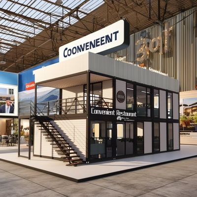 Color personalizado Montaje fácil Modular Vivienda prefabricada para restaurante Tienda centro comercial Supermercado Contenedor Diseño de bar de casa