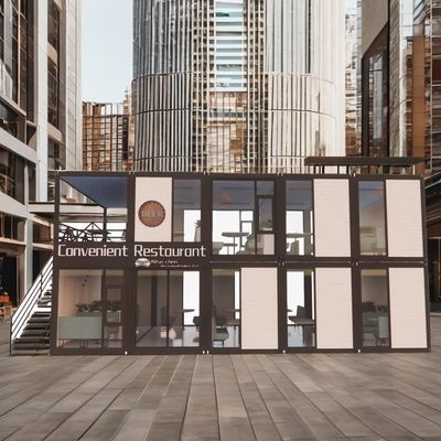 Color personalizado Montaje fácil Modular Vivienda prefabricada para restaurante Tienda centro comercial Supermercado Contenedor Diseño de bar de casa