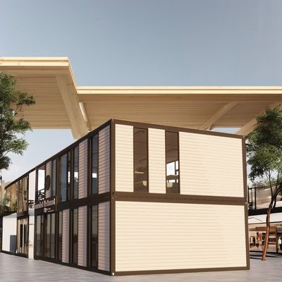Color personalizado Montaje fácil Modular Vivienda prefabricada para restaurante Tienda centro comercial Supermercado Contenedor Diseño de bar de casa