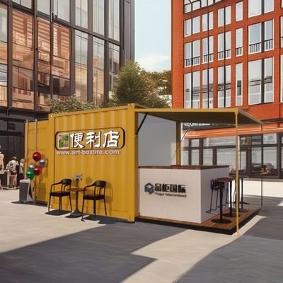 Barras de contenedores prefabricadas para la comida rápida al aire libre Casas de contenedores de transporte modificadas