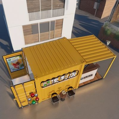 Barras de contenedores prefabricadas para la comida rápida al aire libre Casas de contenedores de transporte modificadas