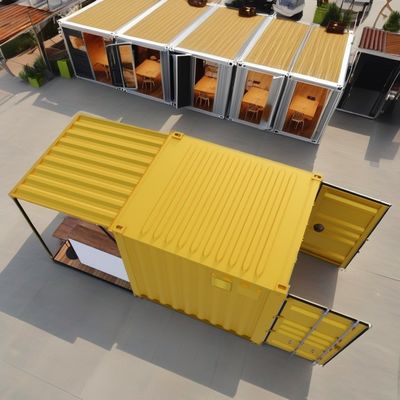 Barras de contenedores prefabricadas para la comida rápida al aire libre Casas de contenedores de transporte modificadas