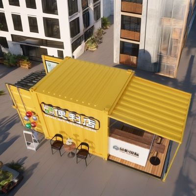 Barras de contenedores prefabricadas para la comida rápida al aire libre Casas de contenedores de transporte modificadas