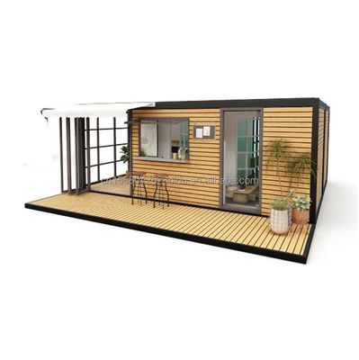 Alojamiento hotelero 2024 Estilo lujoso Casa pequeña portátil prefabricada con 50/75/100 mm de paneles de sandwich de onda Paredes y diseño