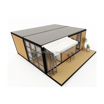 Alojamiento hotelero 2024 Estilo lujoso Casa pequeña portátil prefabricada con 50/75/100 mm de paneles de sandwich de onda Paredes y diseño