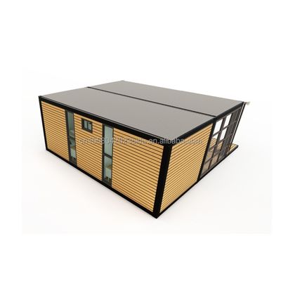 Alojamiento hotelero 2024 Estilo lujoso Casa pequeña portátil prefabricada con 50/75/100 mm de paneles de sandwich de onda Paredes y diseño