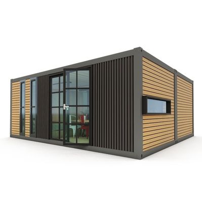 Casa de contenedores prefabricada expandible de 2 dormitorios de diseño moderno para aplicaciones comerciales
