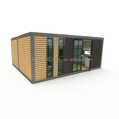 Casa de contenedores prefabricada expandible de 2 dormitorios de diseño moderno para aplicaciones comerciales