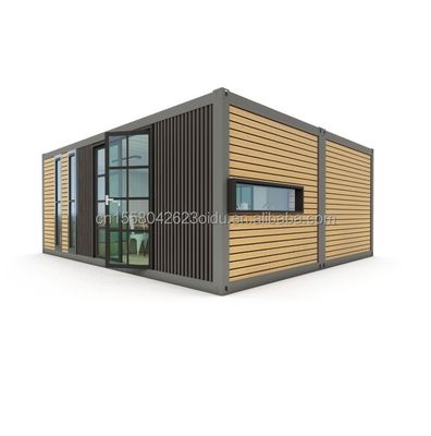 Casa de contenedores prefabricada expandible de 2 dormitorios de diseño moderno para aplicaciones comerciales
