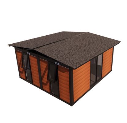 Contenedores plegables de acero modular de lujo de 20 pies 40 pies a prueba de viento para villas de pared personalizada 50/75/100 mm Panel de sándwich de onda