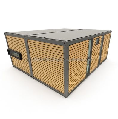 Casa de contenedores prefabricada expandible de 2 dormitorios de diseño moderno para aplicaciones comerciales