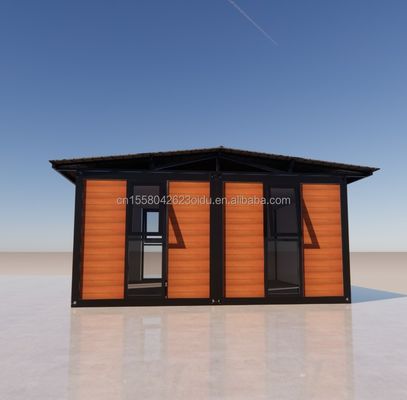 Contenedores plegables de acero modular de lujo de 20 pies 40 pies a prueba de viento para villas de pared personalizada 50/75/100 mm Panel de sándwich de onda