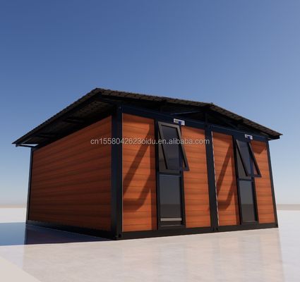Contenedores plegables de acero modular de lujo de 20 pies 40 pies a prueba de viento para villas de pared personalizada 50/75/100 mm Panel de sándwich de onda