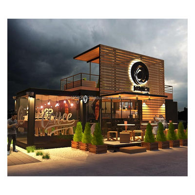 Color personalizado Diseño moderno Contenedor prefabricado Tienda de té de leche Tienda de cafetería Tienda de cafetería Casas Casa de contenedores modulares pequeñas