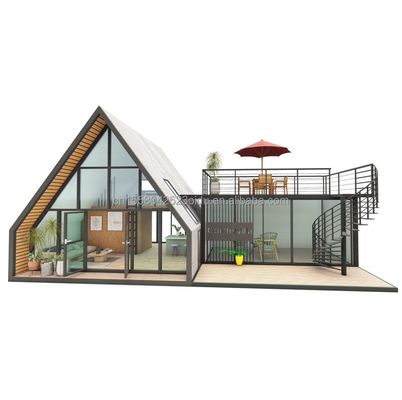 Color personalizado EU Casa de contenedores moderna prefabricada Casa portátil pequeña Casas modulares Casas de acero ligero Villa Casas prefabricadas