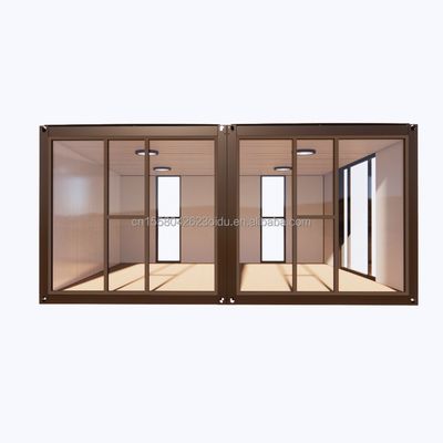Casa de contenedores prefabricada de acero expandible de 2 dormitorios moderna para aplicación de centro comercial Diseño de color personalizado