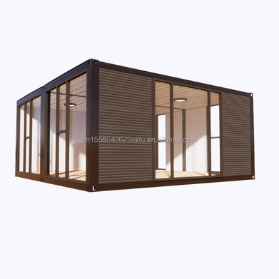 Casa de contenedores prefabricada de acero expandible de 2 dormitorios moderna para aplicación de centro comercial Diseño de color personalizado