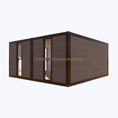 Casa de contenedores prefabricada de acero expandible de 2 dormitorios moderna para aplicación de centro comercial Diseño de color personalizado