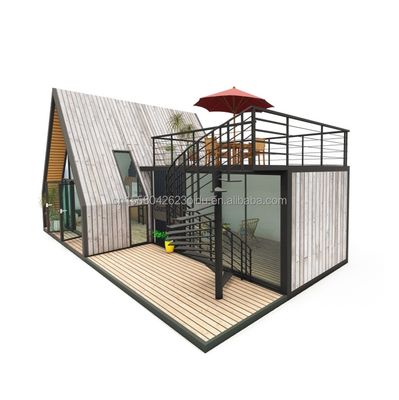 Color personalizado EU Casa de contenedores moderna prefabricada Casa portátil pequeña Casas modulares Casas de acero ligero Villa Casas prefabricadas