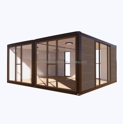 Casa de contenedores prefabricada de acero expandible de 2 dormitorios moderna para aplicación de centro comercial Diseño de color personalizado