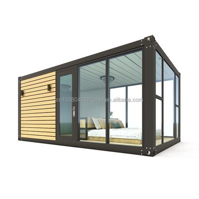Color personalizado Luxo moderno Pequeña Casa de madera prefabricada de 20 pies 40 pies Contenedor de acero ligero móvil Casa prefabricada Apartamento para exteriores