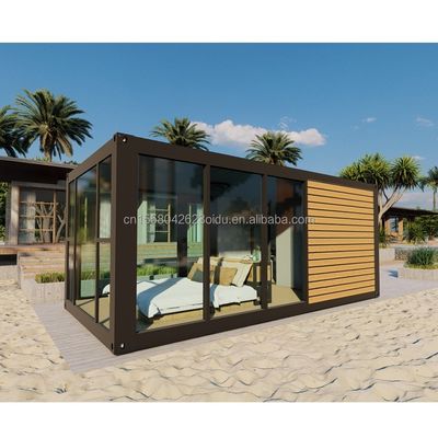 Color personalizado Luxo moderno Pequeña Casa de madera prefabricada de 20 pies 40 pies Contenedor de acero ligero móvil Casa prefabricada Apartamento para exteriores