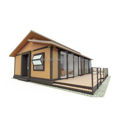 Casa de contenedores de acero y madera de diseño moderno triangular combinado expandible para aplicaciones al aire libre 20ft o 40f