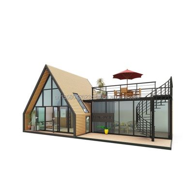 EU Moderna estructura triangular de acero de madera Casa para hotel o parking La estructura principal de tubos cuadrados de acero galvanizado