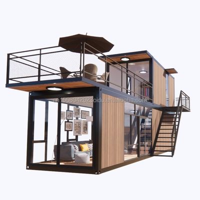 Casa de contenedores prefabricada modular de 3 dormitorios de diseño moderno Panel de pared de acero de color de madera expandible Prefabricado para vivir