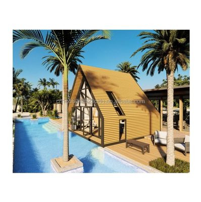 Contenedor de acero de 20 pies o 40 pies para envío al aire libre Otra casa de contenedores triangular de diseño moderno para hoteles o vacaciones de pareja