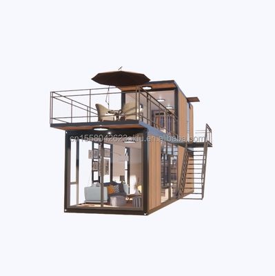 Casa de contenedores prefabricada modular de 3 dormitorios de diseño moderno Panel de pared de acero de color de madera expandible Prefabricado para vivir