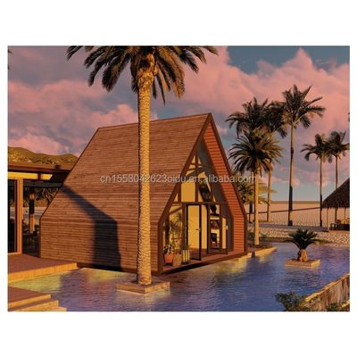 Contenedor de acero de 20 pies o 40 pies para envío al aire libre Otra casa de contenedores triangular de diseño moderno para hoteles o vacaciones de pareja