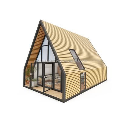 Estructura de acero triangular moderna de la UE Casa de contenedores de paquetes planos Diseño para casas de madera dentro de 20 pies o 40 pies Aplicación de centro comercial