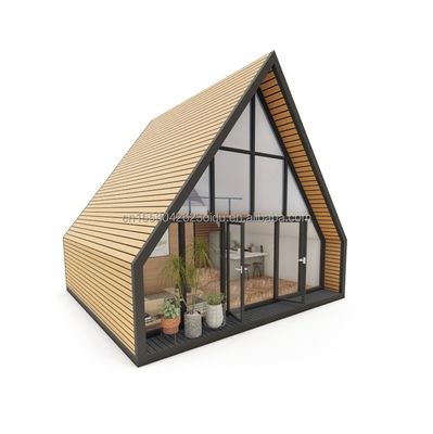 Estructura de acero triangular moderna de la UE Casa de contenedores de paquetes planos Diseño para casas de madera dentro de 20 pies o 40 pies Aplicación de centro comercial
