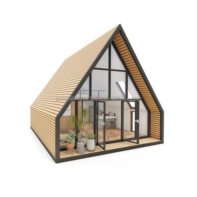Estructura de acero triangular moderna de la UE Casa de contenedores de paquetes planos Diseño para casas de madera dentro de 20 pies o 40 pies Aplicación de centro comercial