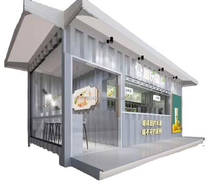 Hotel Prefabricado Tienda móvil de diseño moderno Restaurante prefabricado Bar de ventas Quiosco Casa pequeña hecha de paneles de sandwich de acero