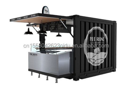 Hotel Prefabricado Tienda móvil de diseño moderno Restaurante prefabricado Bar de ventas Quiosco Casa pequeña hecha de paneles de sandwich de acero