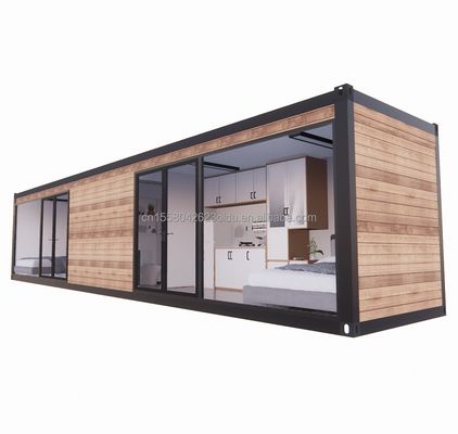 Habitación prefabricada de la UE de 40 pies con ventanas de aleación de aluminio y tubos cuadrados de acero galvanizado