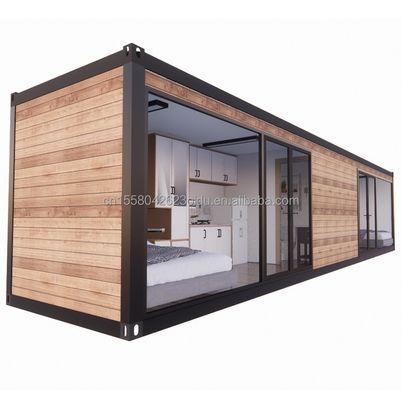 Habitación prefabricada de la UE de 40 pies con ventanas de aleación de aluminio y tubos cuadrados de acero galvanizado