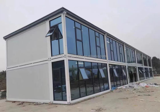 Estructura principal Tubos cuadrados de acero galvanizado en 20 pies de tamaño envasado plano prefabricado taller de contenedores temporales