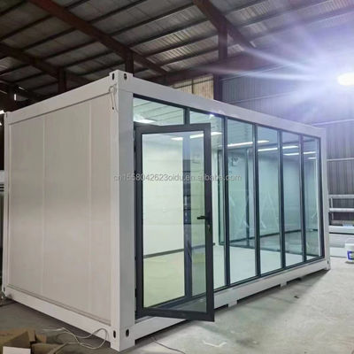 Estructura principal Tubos cuadrados de acero galvanizado en 20 pies de tamaño envasado plano prefabricado taller de contenedores temporales