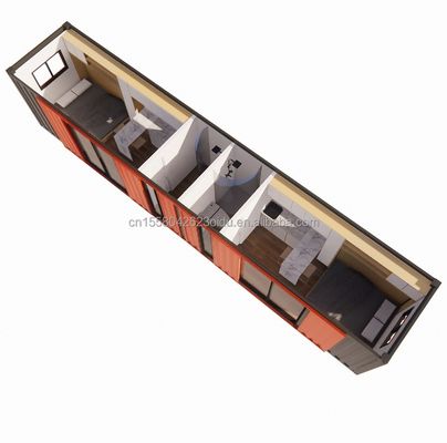 Apartamento de contenedores 40FT Modular Casas de madera terminadas personalizadas Color Independiente Apartamento estudiantil Casa prefabricada