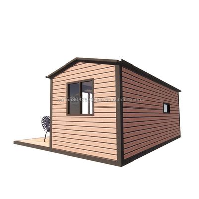 Color personalizado Casa de jardín de madera de estilo chino de la UE Estructura de marco de acero ligero Una habitación para hotel y familia