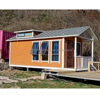 Casa móvil modular de panel de sandwich de diseño moderno en la Unión Europea con contenedor de embalaje plano prefabricado de 20 pies