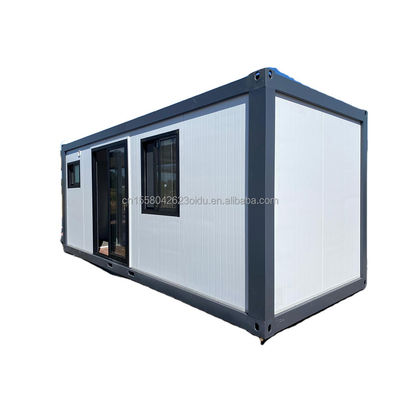 Casa pequeña al aire libre 10 pies prefabricado de acero caja de guardia contenedor casa de guardia con 50/75/100mm onda panel de sándwich pared