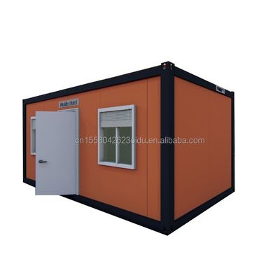Casa pequeña al aire libre 10 pies prefabricado de acero caja de guardia contenedor casa de guardia con 50/75/100mm onda panel de sándwich pared