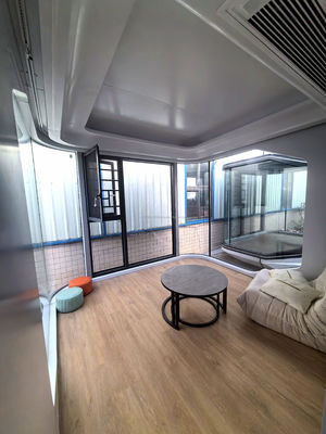 Casa móvil modular de panel de sandwich de diseño moderno en la Unión Europea con contenedor de embalaje plano prefabricado de 20 pies