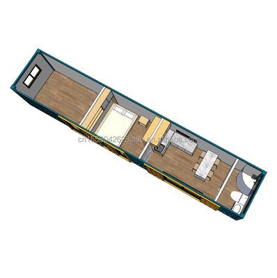 Cuadro de acero acero galvanizado doblado 180g 40FT contenedor Modular Casa de madera Casas prefabricadas